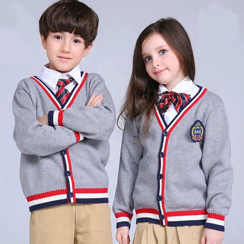 hot selling OEM new design custom winter warm school uniform sweater