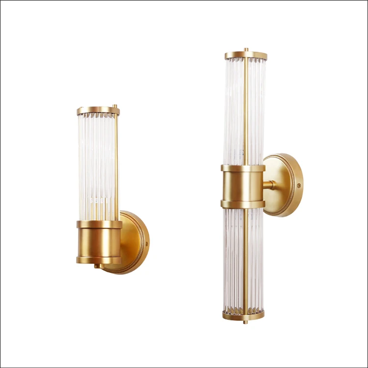 Zhongshan Lighting Cheap Antique Brass Crystal Wall Lamp For Home Decoration Luxury Hotel Wall Sconce Wall Light