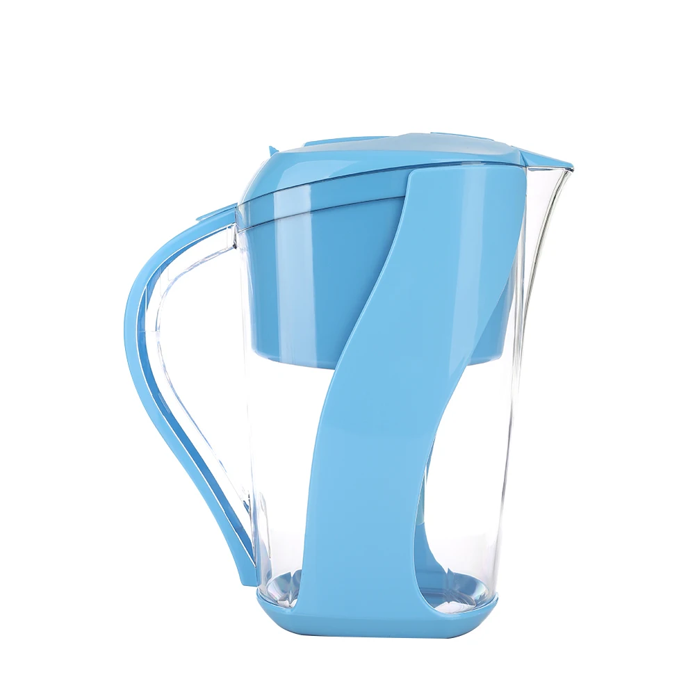 Alkaline water filter pitcher with high PH+9.5 consisting of ion exchange resin, tourmaline, mineral balls and carbon