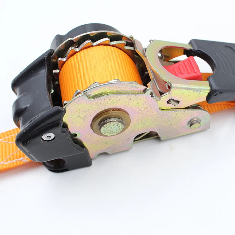 
25mm Retractable Ratchet Strap With S hooks Quick Release Ratchet Tie Down 