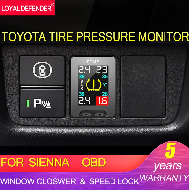 Loyal Defender Wish Alphard Sienna OBD TPMS tire pressure monitoring system real-time intelligent monitoring no sensor