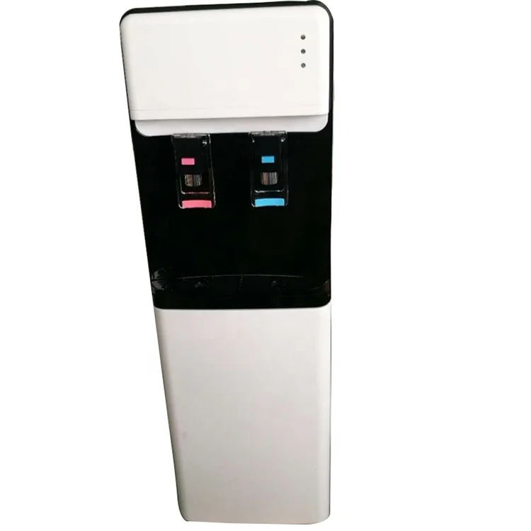 Standing hot and cold water dispenser with compressor cooling or electronic cooling
