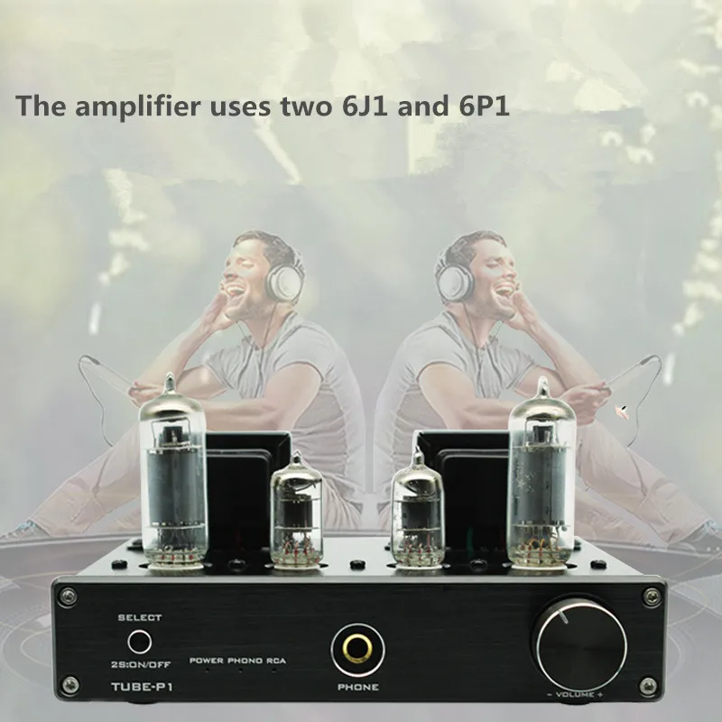 
MINI HIFI Audio Amplifier Single-ended Electron Tube LP Desktop Amplifier MCU Control AUX/PHONO Input 