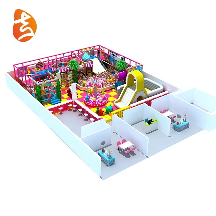 Factory cheap price used amusement park equipment kids soft foam climbing inflatable castle slide indoor playground