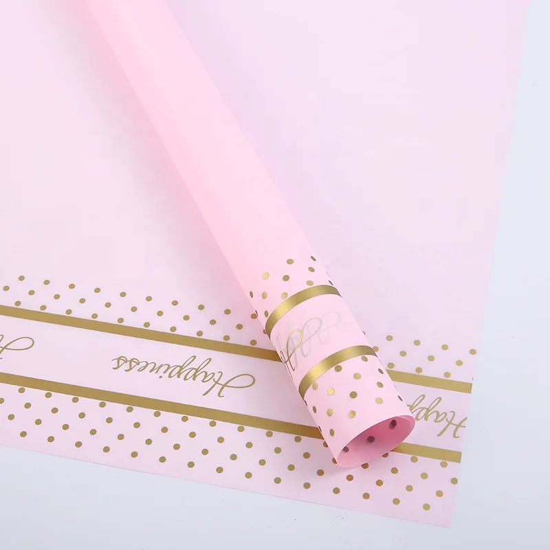Fashion trend DIY Florist Packing Paper factory more 6 colors inventory 60cm*60cm wholesale plastic wrapping papers
