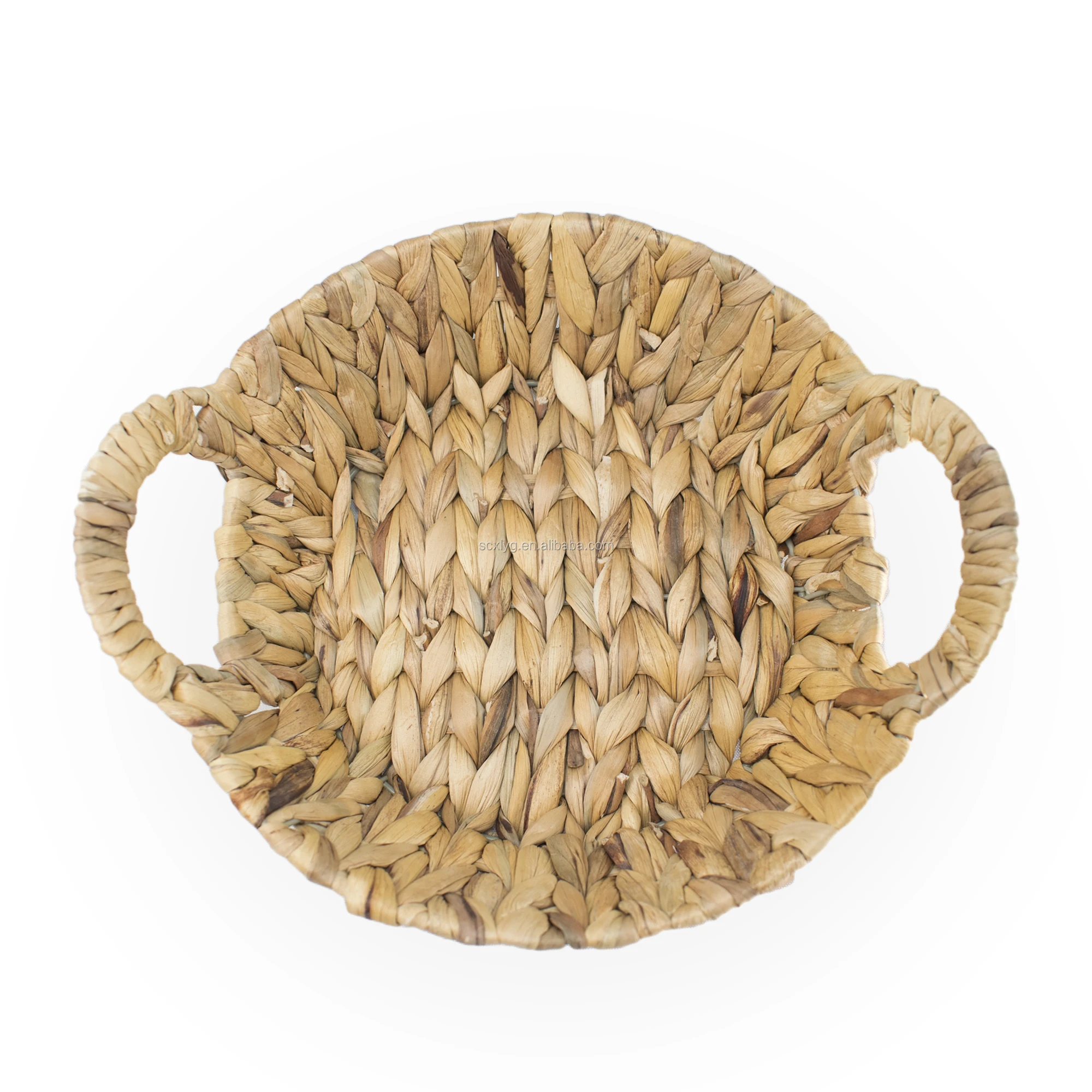 Hand weaving  Round sea Natural seagrass storagebasket Straw Baskets  sets with handles