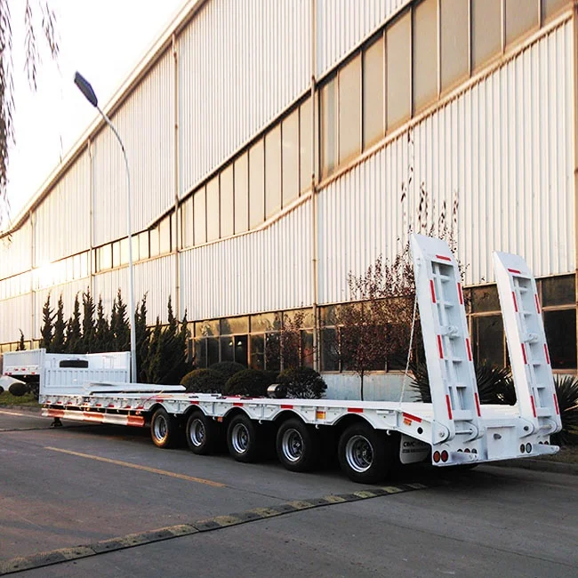 China CIMC Three-axle 50Ton Lowbed Semi-trailer for Sale