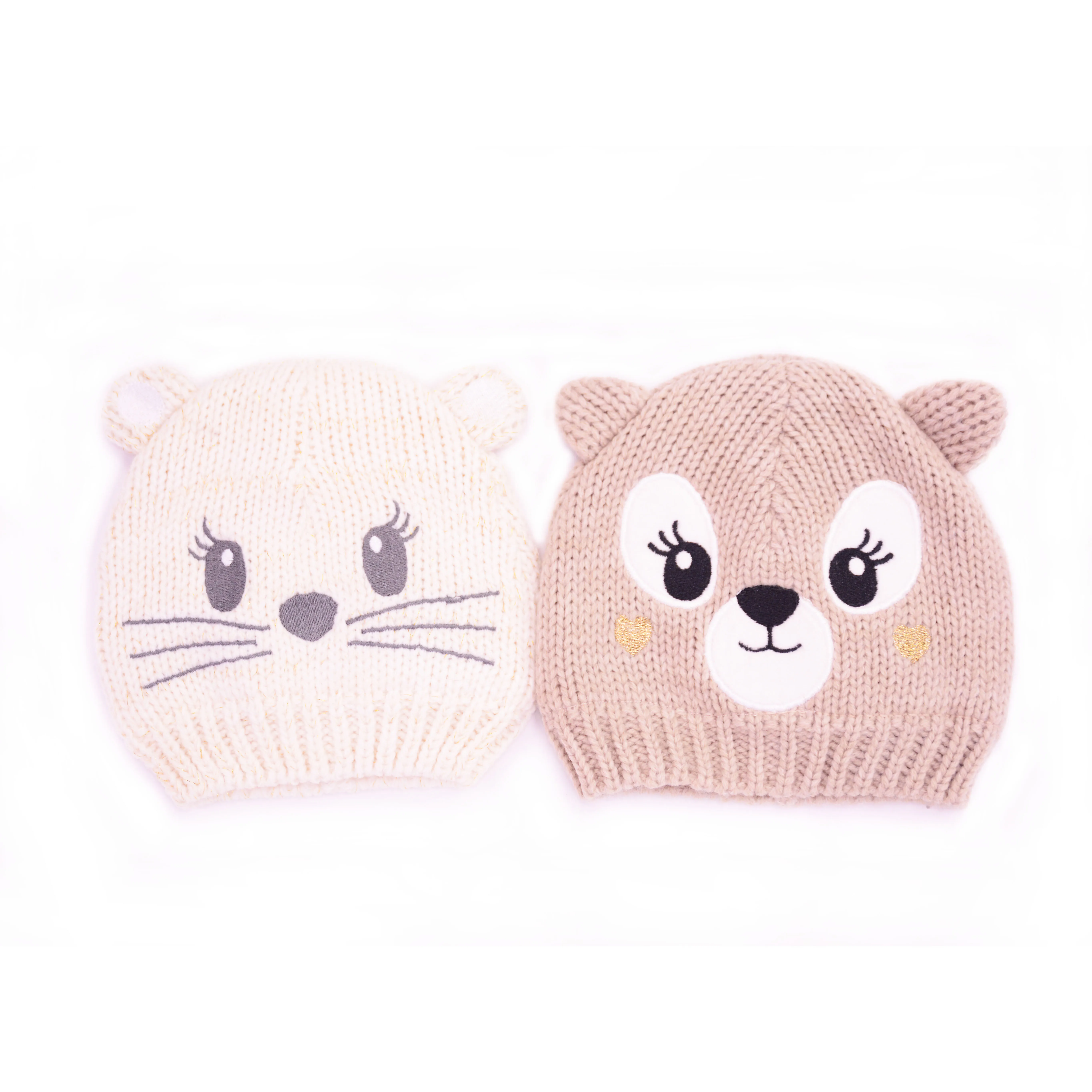 Funny Kids Knitted Animal cat beanie Cute Winter Hats kids winter beanie