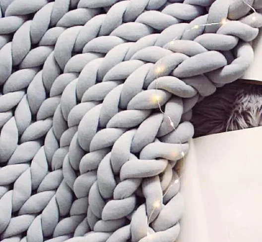 High Quality Handmade Heavy  big thread Knitted Weighted Blanket