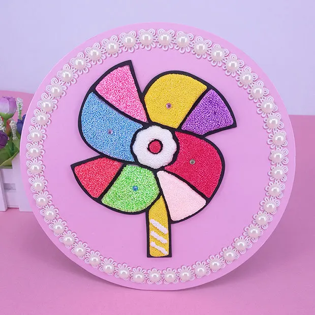 Children educational toy coloring DIY sand art drawing painting set