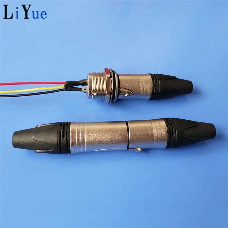 High quality 3 4 5 pins XLR connector for audio and video male female plug