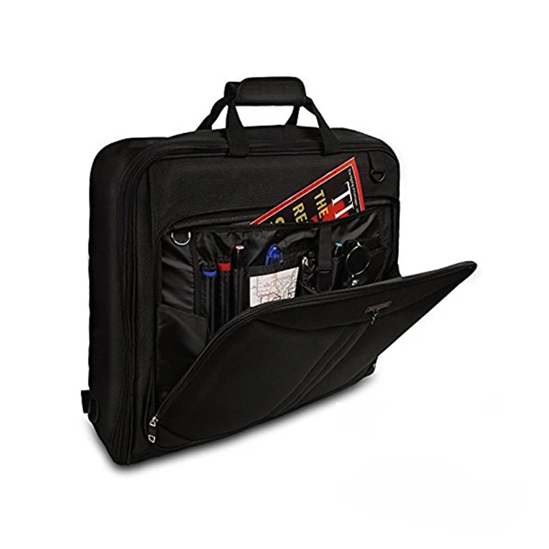 Waterproof travel 3 suit carry on garment bag for business with shoulder strap