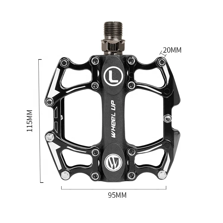 WHEEL UP  New Arrival Aluminium Alloy CNC Mountain Bike Sealed Bearing Ultralight Anti-slip Bicycle Folding Pedal Bicycle Part