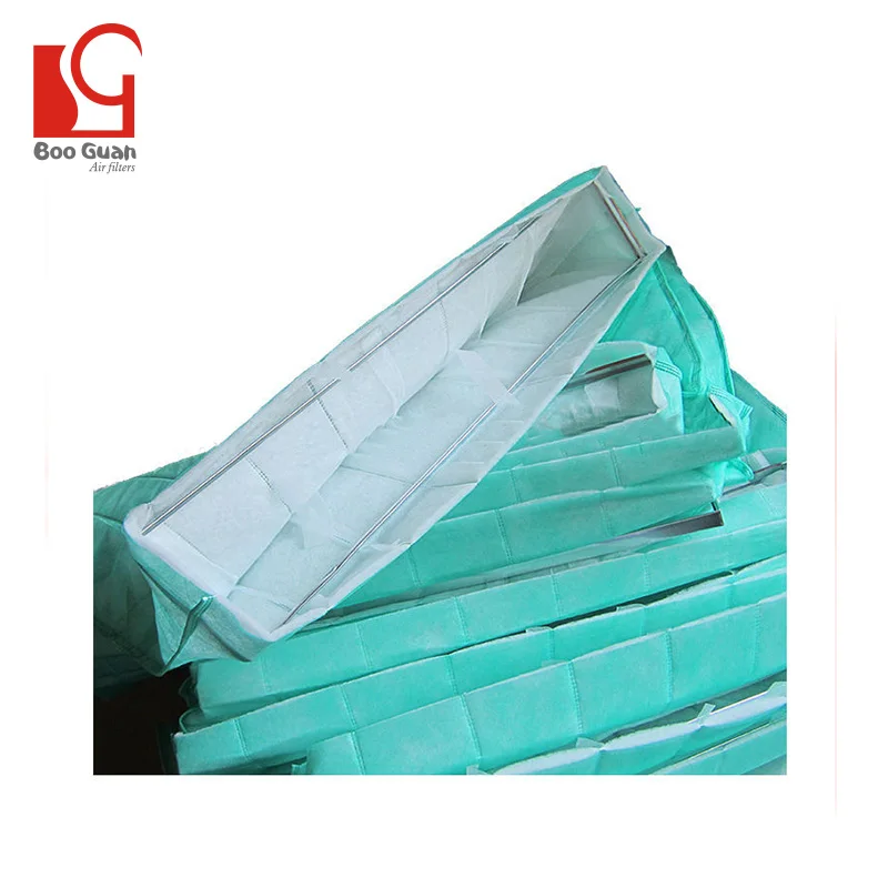 Booguan industrial ventilation pocket filter green bag filter dust extraction system
