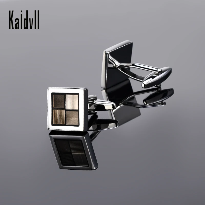 China Manufacturer Customize Wholesale Silver Blank Metal Navy Bule Crystal Cuff link/Custom Mens Cufflink