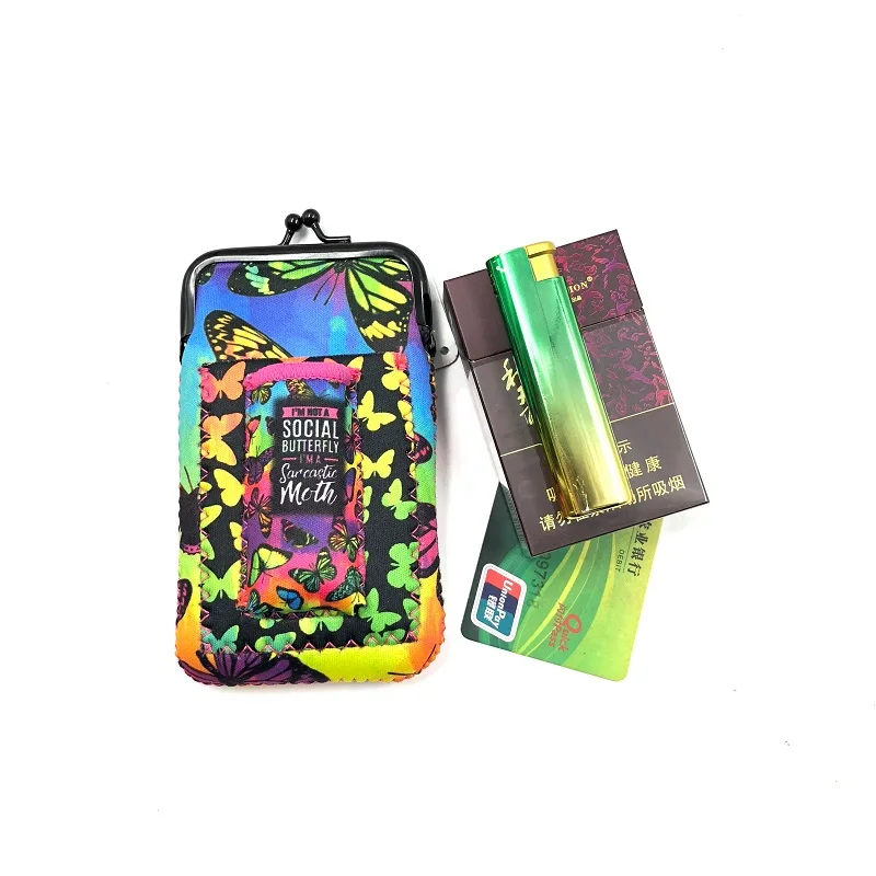 Свежеприбывшие розетки из неопрена подарка сигареты держатель Чехол Сумочка с отделением для денег Зажигалка карман