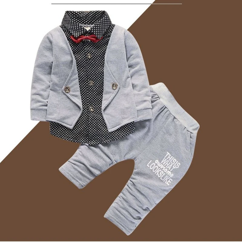 Spring autumn children clothing set 2019 new fashion baby boys shirt  clothes sport suit kids boys outfits suit