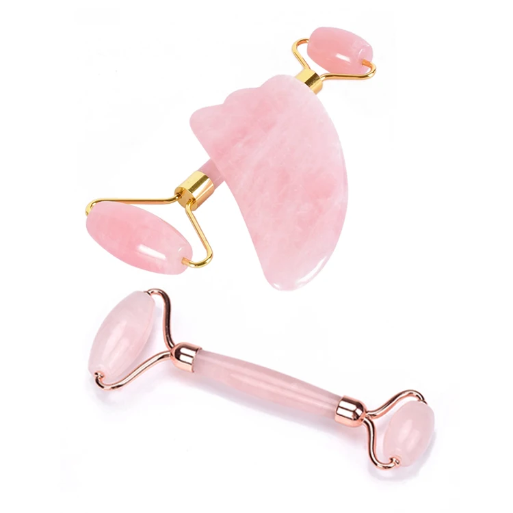 2018 new produce jade roller rose quartz pink jade stone