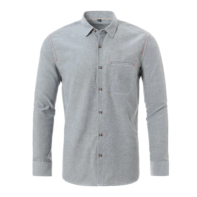 
Custom men fitness exford cotton fabric long sleeve dress shirts with logos 