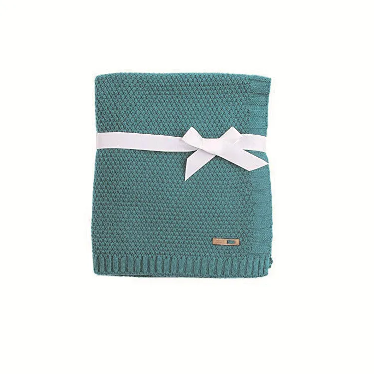 100% Cotton Knitted Throw Blanket Decorative Reversible Super Soft Comfortable Breathable Cable Knit Summer Throw Blankets