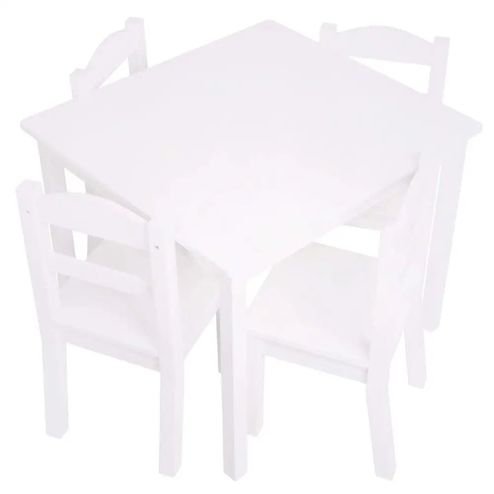 wooden kids table and Chairs Set - 4 Chairs and 1 Activity Table for Children
