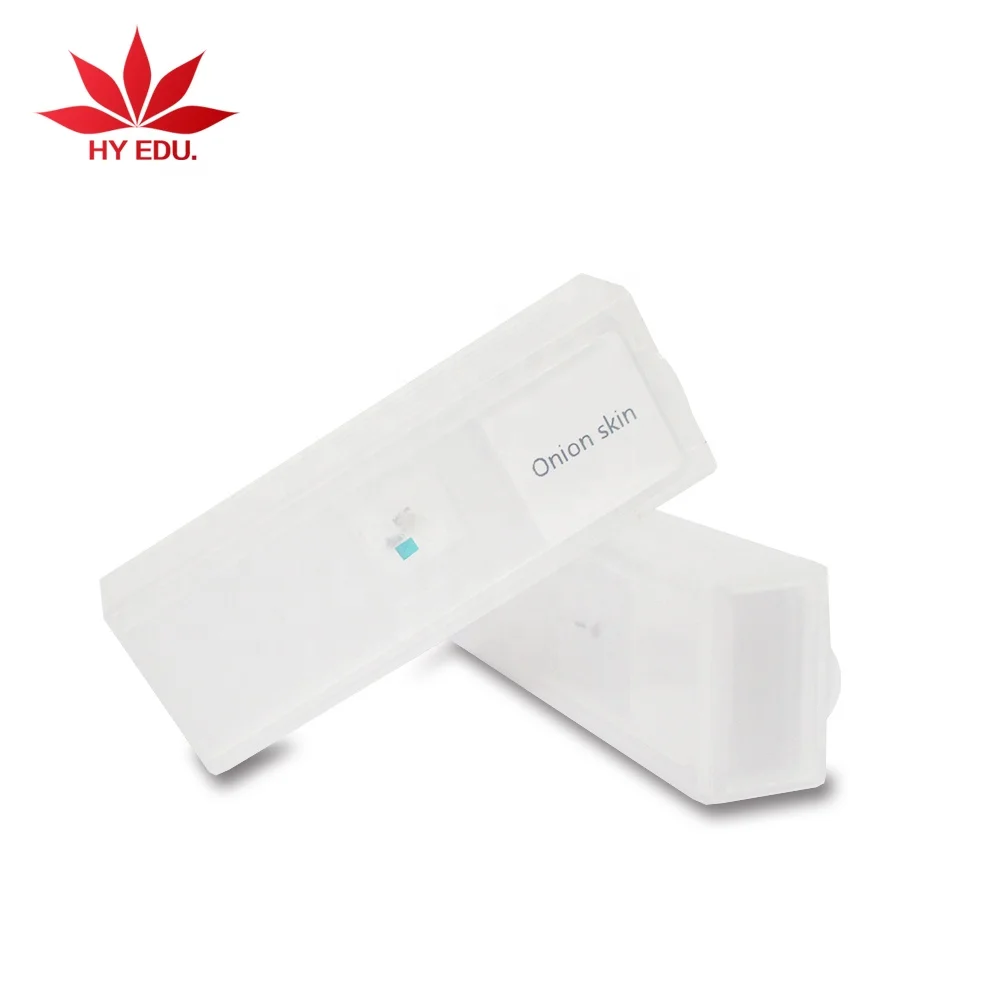 Hot selling child plastic teaching toys plastic prepared slides for microscope