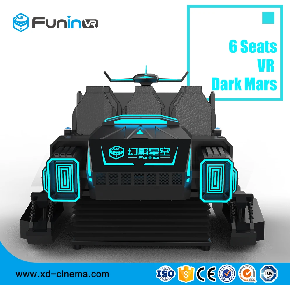 2019 Hot Sale 6 Seats 9D VR Dark Mars 9d vr cinema Simulator for Theme park with Exciting Roller Coaster experience