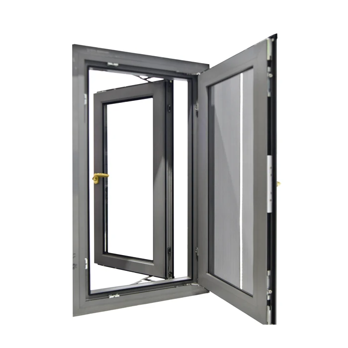 Casement Windows Entry Doors Tempered Glass Window for Hurricanes Security Screen Type Fiberglass Swing Aluminum Alloy Steel