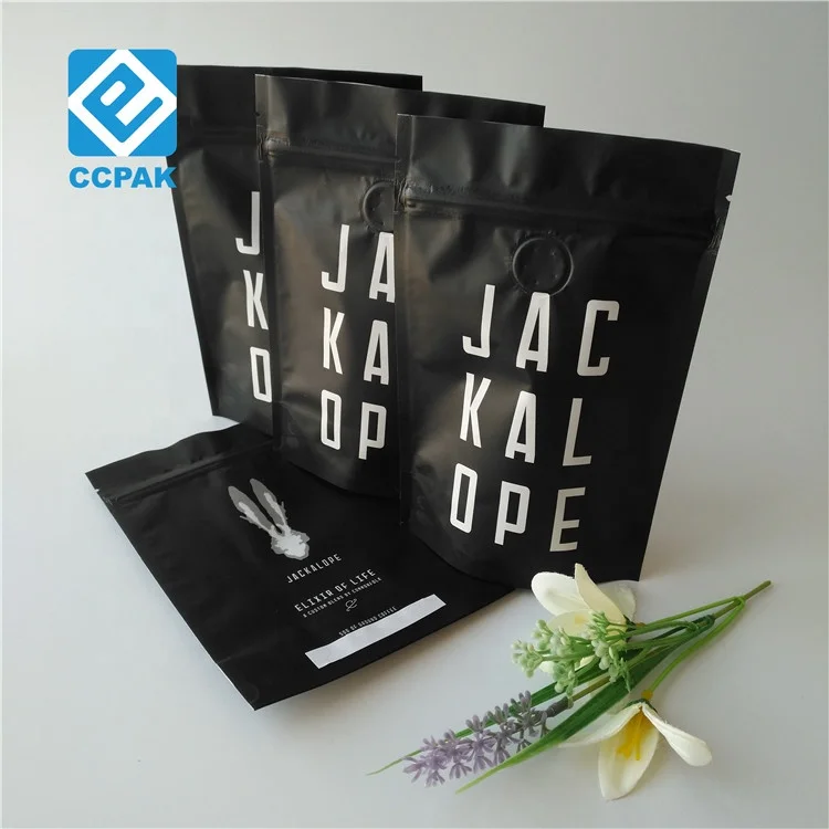 Digital Printing Aluminum foil Green Tea Pouch/ Resealable stand up 250g 500g Roasted Coffee Beans Package