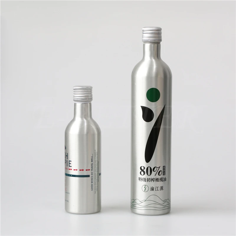 500ml aluminum olive oil bottles container for cooking oil packaging