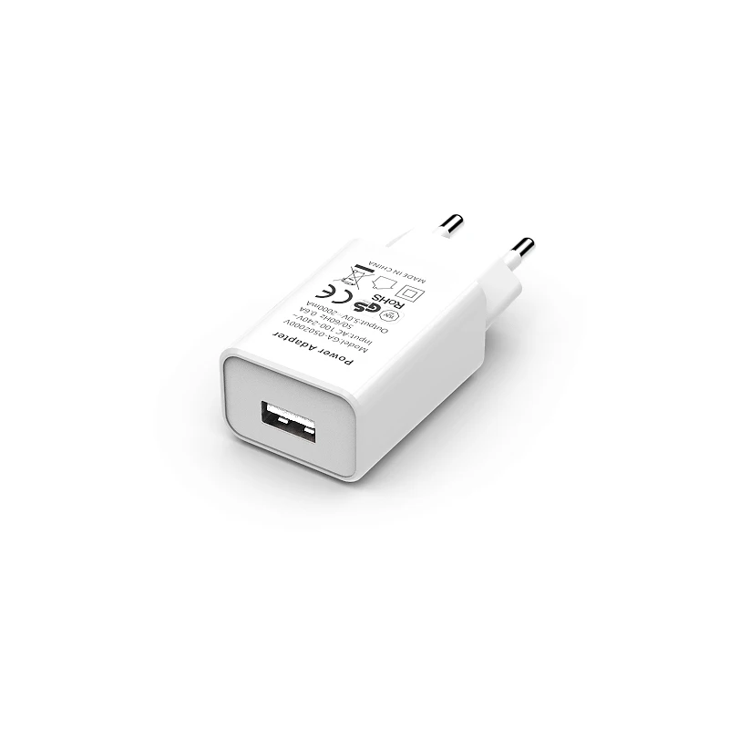 5V 2A European standard USB charger GS CE RoHS cert mobile phone charger EU adapter