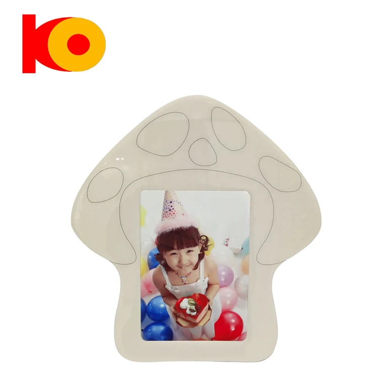 Гриб формы белый Арт деревянный кристалл фоторамка