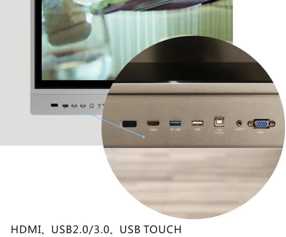 55 65 75 86 98 Inch Education School All In One Touch PC Monitor Interactive Flat Panel