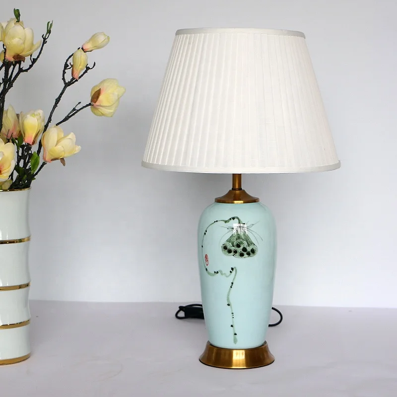 
Jingdezhen ceramic lighting for living room porcelain table lamp for home decoration and hotel bedroom bediside 