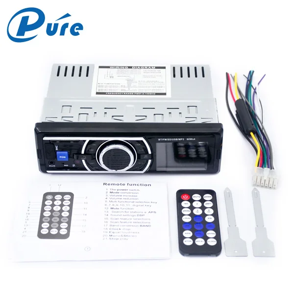 Cheap Universal car mp3 player with line out  bt mp3 DVD VCD CD MP3 MP4
