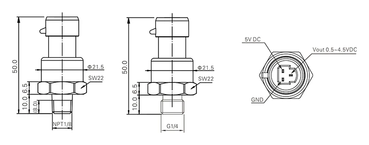 FST800-1200 0.5 4.5v Caterpillar Diesel Tractor Engine Parts Oil Pressure Sensor