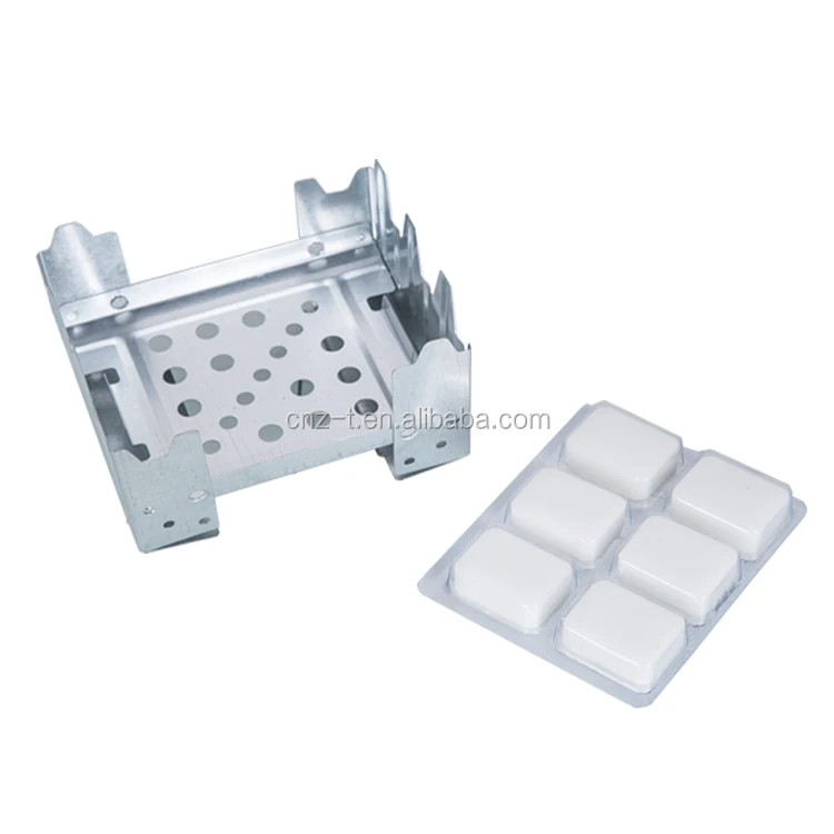 light weight camping solid fuel tablets and stove set