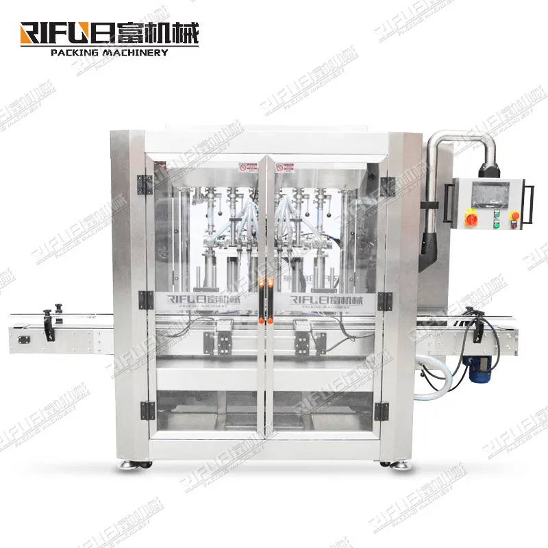 Fully automatic 100-1000ml piston type shampoo lotion cream plastic bottle filling machine