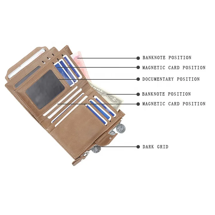 ISO men leather RFID business credit card holder factory