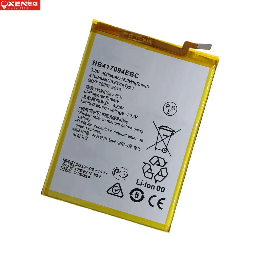 New Big Capacity 4100mAh Rechargeable Smart Phone  Battery for Mate7 for Huawei Mate 7 HB417094EBC Lithuim Battery