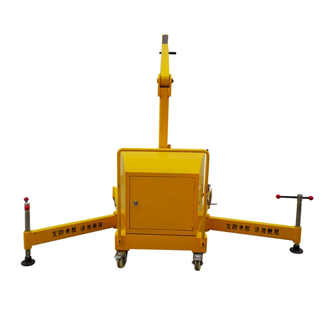 1Ton 2M Portable Standing Manual Hydraulic Small Lifting Crane