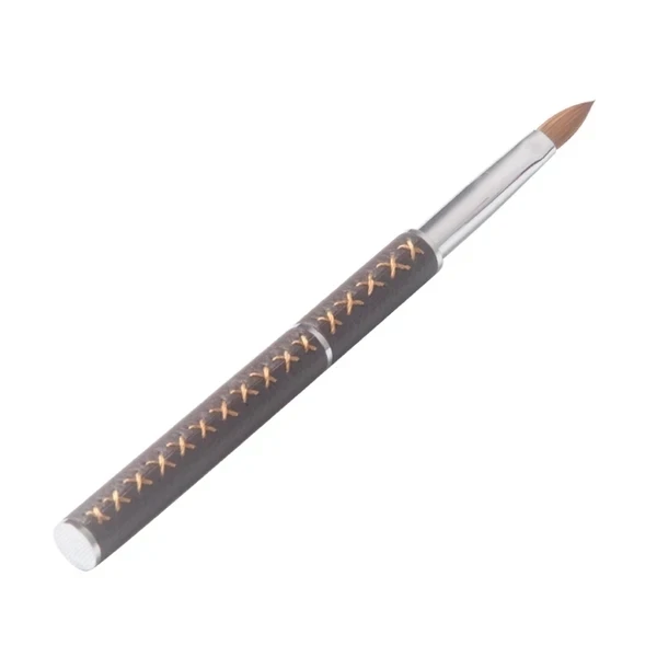 100% kolinsky Последняя мода акриловая кисть для ногтей с меховой ручкой размер 6