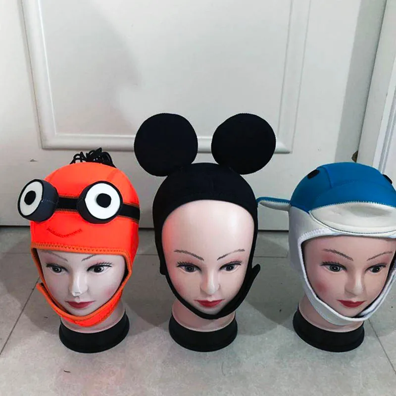 New Scuba Diving Fun 3mm Warm Neoprene Animal Hat Diving Hood Divers Cap hat