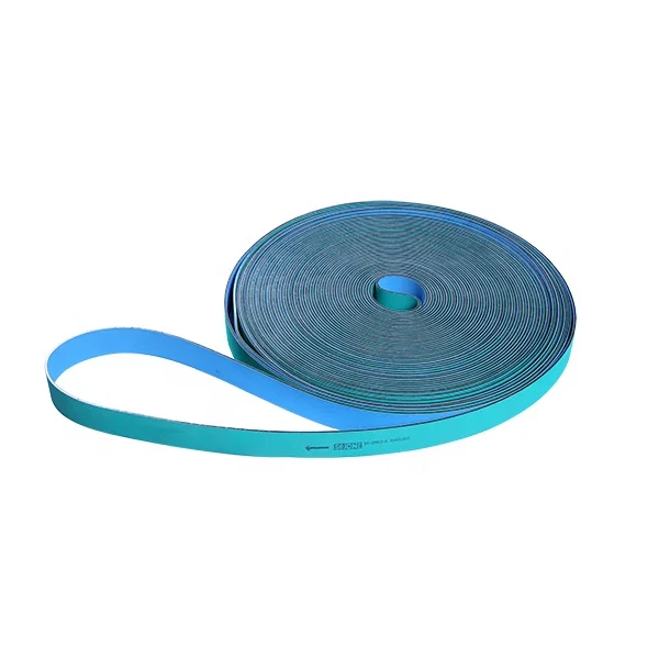 
2.5mm blue/green skiving flat drive rubber belt 