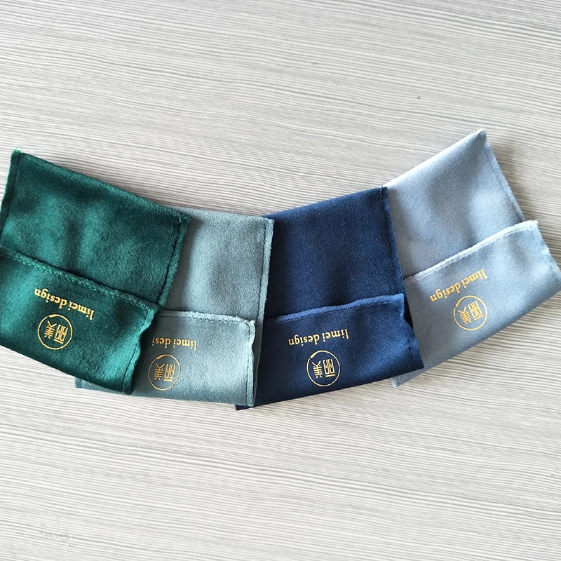 Free Sample  Velvet Bag Jewelry Pouch With Hot Stamp Logo