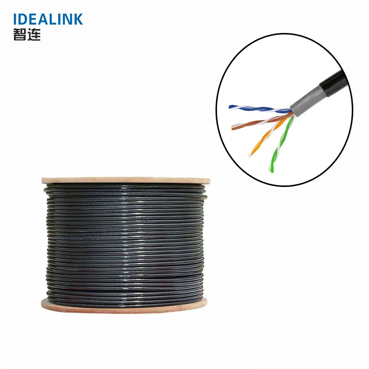 Заводская цена водонепроницаемый cat5 ethernet utp cat5e открытый кабель для сети
