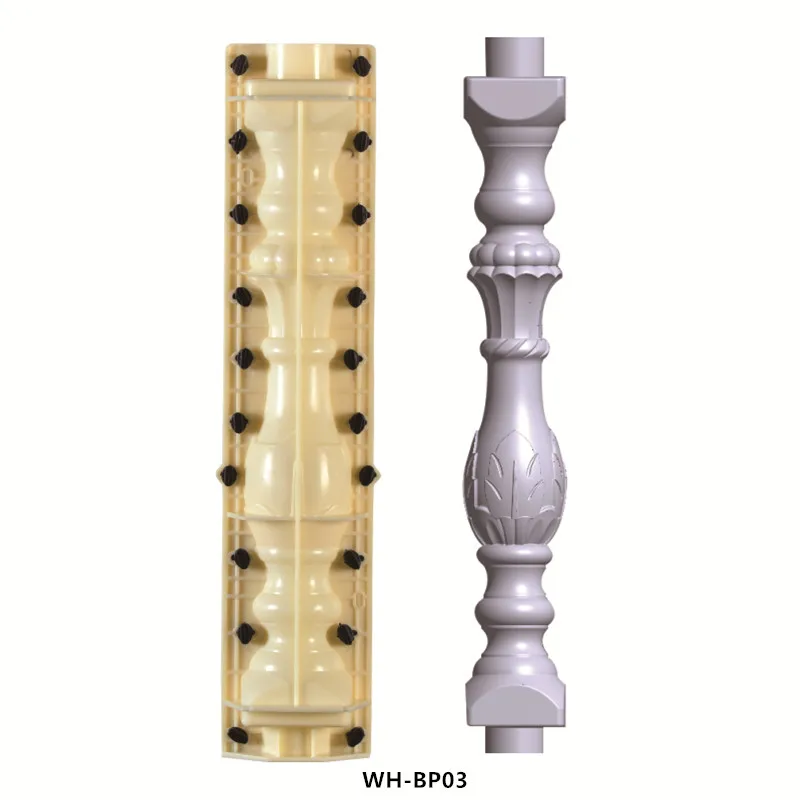 Garden Balcony Cement Fence Mold Railing Concrete Plastic Balustrades Mold