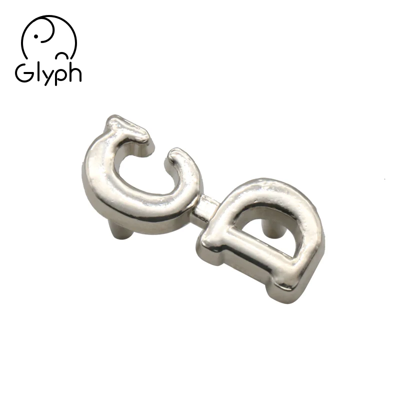 Clothing Hardware accessories custom metal logo label tag, brand label sticker name plate for bags