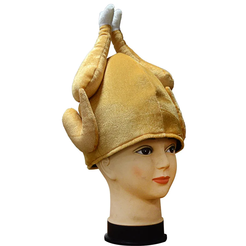 Roasted Turkey Chicken Hat Adult Costume Accessory NEW Thanksgiving