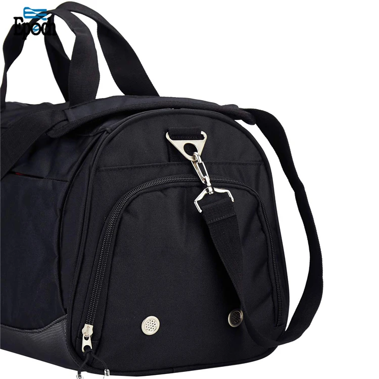 Оптовая Продажа Новый дизайн прочная вместительная Черная спортивная сумка с отделением для обуви